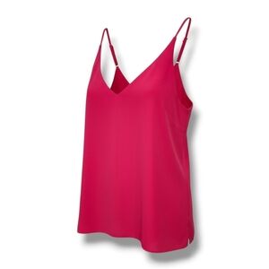 Topshop Women’s Pink Double Strap V-Neck Cami Tank Top – Size 4, Polyester